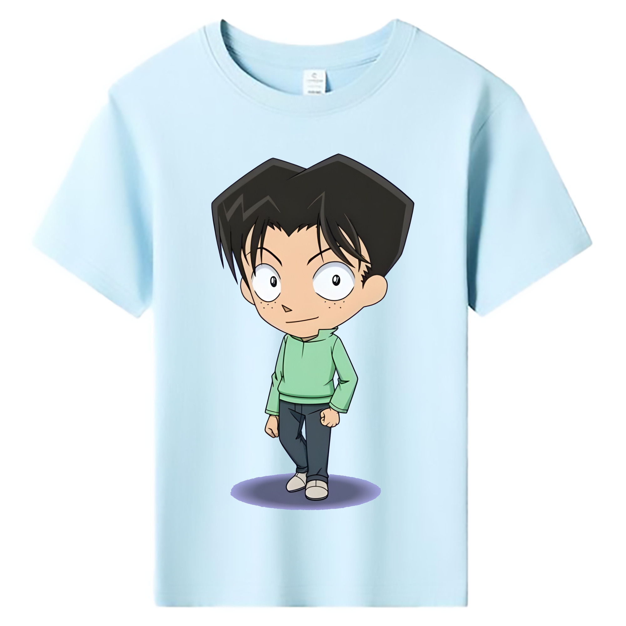 （画像用） 名探偵コナン 円谷 光彦 つぶらや みつひこ Detective Conan Mitch Tennyson 綿100％キッズTシャツ（フロントプリント）